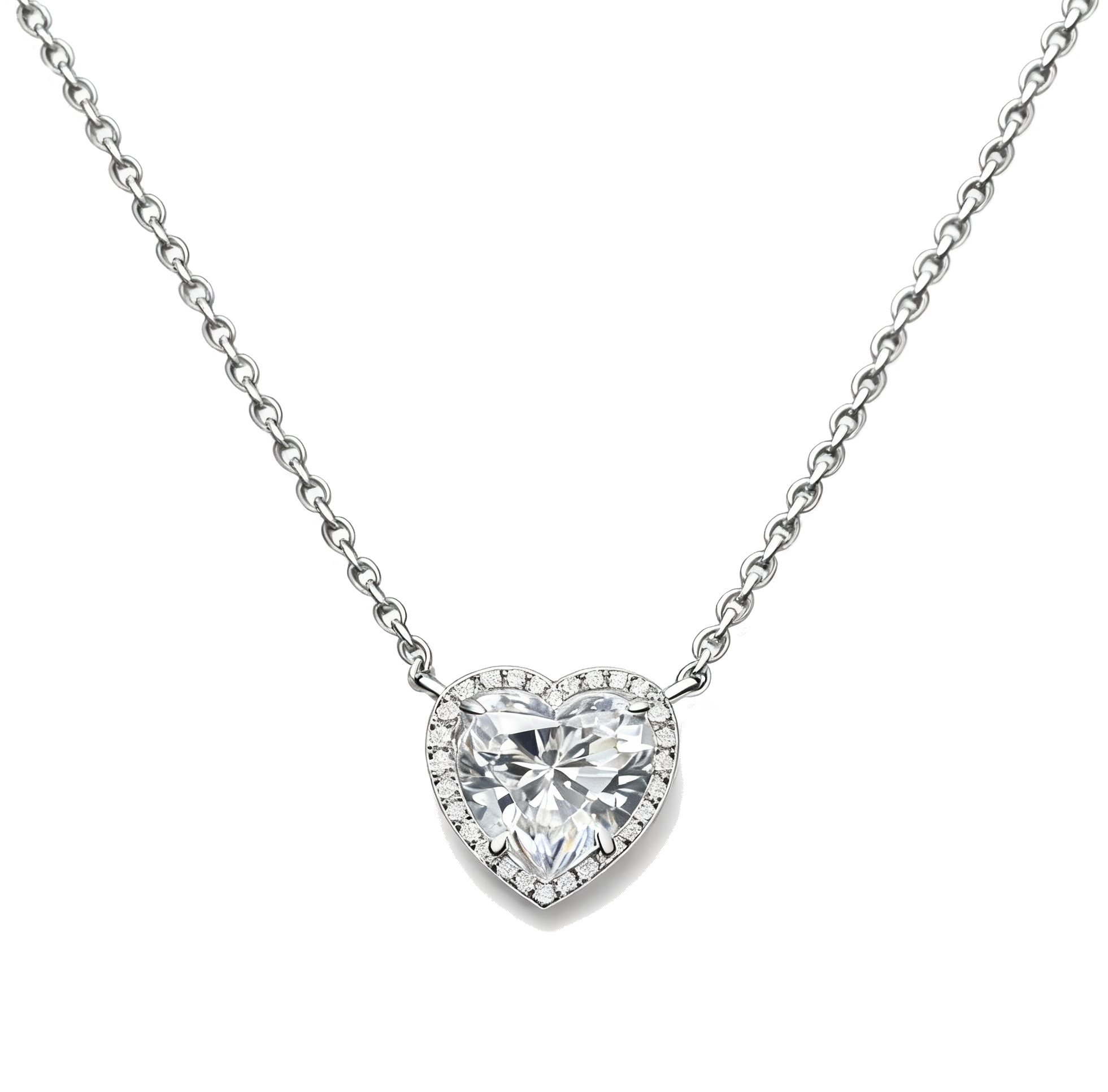 Heart-shaped Diamond Necklace