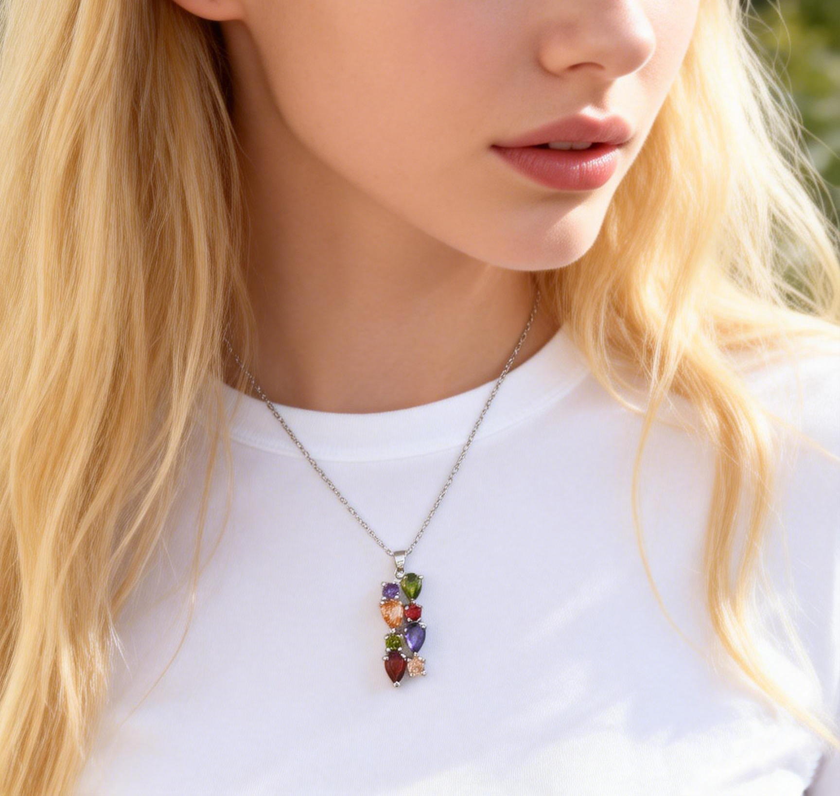 Colored Diamond Necklace
